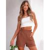imageANRABESS Womens Casual High Waisted Shorts Wide Leg Elastic Waist Lounge Cute Beach Shorts 2025 Summer Vacation OutfitsRust