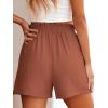 imageANRABESS Womens Casual High Waisted Shorts Wide Leg Elastic Waist Lounge Cute Beach Shorts 2025 Summer Vacation OutfitsRust