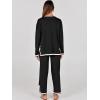 imageANRABESS Womens Two Piece Outfits Knit Pullover Sweater Tops ampamp Wide leg Pants Lounge Matching Sweatsuit Tracksuits SetsBlack