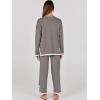 imageANRABESS Womens Two Piece Outfits Knit Pullover Sweater Tops ampamp Wide leg Pants Lounge Matching Sweatsuit Tracksuits SetsCoffee Grey