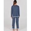 imageANRABESS Womens Two Piece Outfits Knit Pullover Sweater Tops ampamp Wide leg Pants Lounge Matching Sweatsuit Tracksuits SetsDusty Blue
