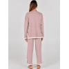 imageANRABESS Womens Two Piece Outfits Knit Pullover Sweater Tops ampamp Wide leg Pants Lounge Matching Sweatsuit Tracksuits SetsPink