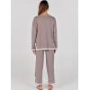 imageANRABESS Womens Two Piece Outfits Knit Pullover Sweater Tops ampamp Wide leg Pants Lounge Matching Sweatsuit Tracksuits SetsRed Apricot