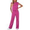 imageANRABESS Women 2 Piece Set Sleeveless Sweatsuit Tracksuit Casual Matching 2025 Travel Summer Trendy OutfitsRose