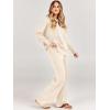 imageANRABESS Women 2 Piece Outfits Oversized Chunky Knit Sweater Top Wide Leg Pants 2024 Fall Lounge Set Trendy Cozy ClothesAprticot