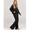 imageANRABESS Women 2 Piece Outfits Oversized Chunky Knit Sweater Top Wide Leg Pants 2024 Fall Lounge Set Trendy Cozy ClothesBlack