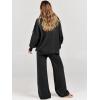 imageANRABESS Women 2 Piece Outfits Oversized Chunky Knit Sweater Top Wide Leg Pants 2024 Fall Lounge Set Trendy Cozy ClothesBlack
