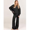 imageANRABESS Women 2 Piece Outfits Oversized Chunky Knit Sweater Top Wide Leg Pants 2024 Fall Lounge Set Trendy Cozy ClothesBlack