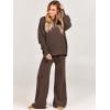 imageANRABESS Women 2 Piece Outfits Oversized Chunky Knit Sweater Top Wide Leg Pants 2024 Fall Lounge Set Trendy Cozy ClothesCoffee