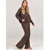 imageANRABESS Women 2 Piece Outfits Oversized Chunky Knit Sweater Top Wide Leg Pants 2024 Fall Lounge Set Trendy Cozy ClothesCoffee