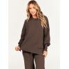 imageANRABESS Women 2 Piece Outfits Oversized Chunky Knit Sweater Top Wide Leg Pants 2024 Fall Lounge Set Trendy Cozy ClothesCoffee