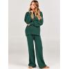 imageANRABESS Women 2 Piece Outfits Oversized Chunky Knit Sweater Top Wide Leg Pants 2024 Fall Lounge Set Trendy Cozy ClothesDark Green