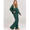 imageANRABESS Women 2 Piece Outfits Oversized Chunky Knit Sweater Top Wide Leg Pants 2024 Fall Lounge Set Trendy Cozy ClothesDark Green