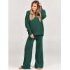 imageANRABESS Women 2 Piece Outfits Oversized Chunky Knit Sweater Top Wide Leg Pants 2024 Fall Lounge Set Trendy Cozy ClothesDark Green