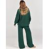 imageANRABESS Women 2 Piece Outfits Oversized Chunky Knit Sweater Top Wide Leg Pants 2024 Fall Lounge Set Trendy Cozy ClothesDark Green