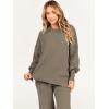 imageANRABESS Women 2 Piece Outfits Oversized Chunky Knit Sweater Top Wide Leg Pants 2024 Fall Lounge Set Trendy Cozy ClothesDeep Apricot