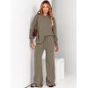 imageANRABESS Women 2 Piece Outfits Oversized Chunky Knit Sweater Top Wide Leg Pants 2024 Fall Lounge Set Trendy Cozy ClothesDeep Apricot