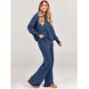 imageANRABESS Women 2 Piece Outfits Oversized Chunky Knit Sweater Top Wide Leg Pants 2024 Fall Lounge Set Trendy Cozy ClothesDusty Blue
