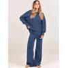 imageANRABESS Women 2 Piece Outfits Oversized Chunky Knit Sweater Top Wide Leg Pants 2024 Fall Lounge Set Trendy Cozy ClothesDusty Blue