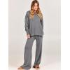 imageANRABESS Women 2 Piece Outfits Oversized Chunky Knit Sweater Top Wide Leg Pants 2024 Fall Lounge Set Trendy Cozy ClothesGray