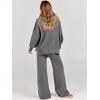 imageANRABESS Women 2 Piece Outfits Oversized Chunky Knit Sweater Top Wide Leg Pants 2024 Fall Lounge Set Trendy Cozy ClothesGray