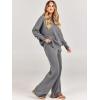 imageANRABESS Women 2 Piece Outfits Oversized Chunky Knit Sweater Top Wide Leg Pants 2024 Fall Lounge Set Trendy Cozy ClothesGray