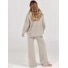 imageANRABESS Women 2 Piece Outfits Oversized Chunky Knit Sweater Top Wide Leg Pants 2024 Fall Lounge Set Trendy Cozy ClothesLight Grey
