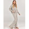 imageANRABESS Women 2 Piece Outfits Oversized Chunky Knit Sweater Top Wide Leg Pants 2024 Fall Lounge Set Trendy Cozy ClothesLight Grey