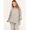 imageANRABESS Women 2 Piece Outfits Oversized Chunky Knit Sweater Top Wide Leg Pants 2024 Fall Lounge Set Trendy Cozy ClothesLight Grey