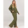 imageANRABESS Women 2 Piece Outfits Oversized Chunky Knit Sweater Top Wide Leg Pants 2024 Fall Lounge Set Trendy Cozy ClothesOlive