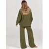 imageANRABESS Women 2 Piece Outfits Oversized Chunky Knit Sweater Top Wide Leg Pants 2024 Fall Lounge Set Trendy Cozy ClothesOlive