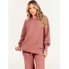 imageANRABESS Women 2 Piece Outfits Oversized Chunky Knit Sweater Top Wide Leg Pants 2024 Fall Lounge Set Trendy Cozy ClothesRust
