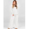 imageANRABESS Women 2 Piece Outfits Oversized Chunky Knit Sweater Top Wide Leg Pants 2024 Fall Lounge Set Trendy Cozy ClothesWhite