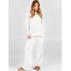 imageANRABESS Women 2 Piece Outfits Oversized Chunky Knit Sweater Top Wide Leg Pants 2024 Fall Lounge Set Trendy Cozy ClothesWhite