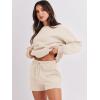 imageANRABESS Women 2 Piece Outfits Sweat Shorts Sets 2025 Oversized Casual Lounge Matching Set Sweatsuit Tracksuit ClothesApricot