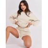 imageANRABESS Women 2 Piece Outfits Sweat Shorts Sets 2025 Oversized Casual Lounge Matching Set Sweatsuit Tracksuit ClothesApricot