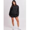 imageANRABESS Women 2 Piece Outfits Sweat Shorts Sets 2025 Oversized Casual Lounge Matching Set Sweatsuit Tracksuit ClothesBlack