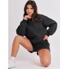 imageANRABESS Women 2 Piece Outfits Sweat Shorts Sets 2025 Oversized Casual Lounge Matching Set Sweatsuit Tracksuit ClothesBlack