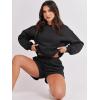 imageANRABESS Women 2 Piece Outfits Sweat Shorts Sets 2025 Oversized Casual Lounge Matching Set Sweatsuit Tracksuit ClothesBlack