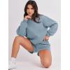 imageANRABESS Women 2 Piece Outfits Sweat Shorts Sets 2025 Oversized Casual Lounge Matching Set Sweatsuit Tracksuit ClothesBlue