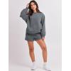 imageANRABESS Women 2 Piece Outfits Sweat Shorts Sets 2025 Oversized Casual Lounge Matching Set Sweatsuit Tracksuit ClothesDark Grey