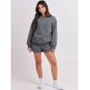 imageANRABESS Women 2 Piece Outfits Sweat Shorts Sets 2025 Oversized Casual Lounge Matching Set Sweatsuit Tracksuit ClothesDark Grey