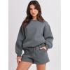 imageANRABESS Women 2 Piece Outfits Sweat Shorts Sets 2025 Oversized Casual Lounge Matching Set Sweatsuit Tracksuit ClothesDark Grey