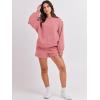 imageANRABESS Women 2 Piece Outfits Sweat Shorts Sets 2025 Oversized Casual Lounge Matching Set Sweatsuit Tracksuit ClothesDark Pink