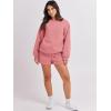 imageANRABESS Women 2 Piece Outfits Sweat Shorts Sets 2025 Oversized Casual Lounge Matching Set Sweatsuit Tracksuit ClothesDark Pink