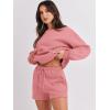 imageANRABESS Women 2 Piece Outfits Sweat Shorts Sets 2025 Oversized Casual Lounge Matching Set Sweatsuit Tracksuit ClothesDark Pink
