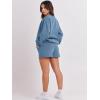 imageANRABESS Women 2 Piece Outfits Sweat Shorts Sets 2025 Oversized Casual Lounge Matching Set Sweatsuit Tracksuit ClothesDeep Blue