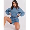 imageANRABESS Women 2 Piece Outfits Sweat Shorts Sets 2025 Oversized Casual Lounge Matching Set Sweatsuit Tracksuit ClothesDeep Blue