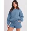 imageANRABESS Women 2 Piece Outfits Sweat Shorts Sets 2025 Oversized Casual Lounge Matching Set Sweatsuit Tracksuit ClothesDeep Blue
