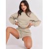 imageANRABESS Women 2 Piece Outfits Sweat Shorts Sets 2025 Oversized Casual Lounge Matching Set Sweatsuit Tracksuit ClothesDeep Khaki